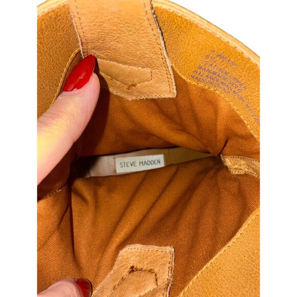 Steve Madden Womens P. Wesst Brown Leather Western Ankle Boots Size 6.5 - Picture 6 of 14